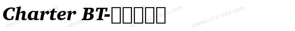 Charter BT字体转换